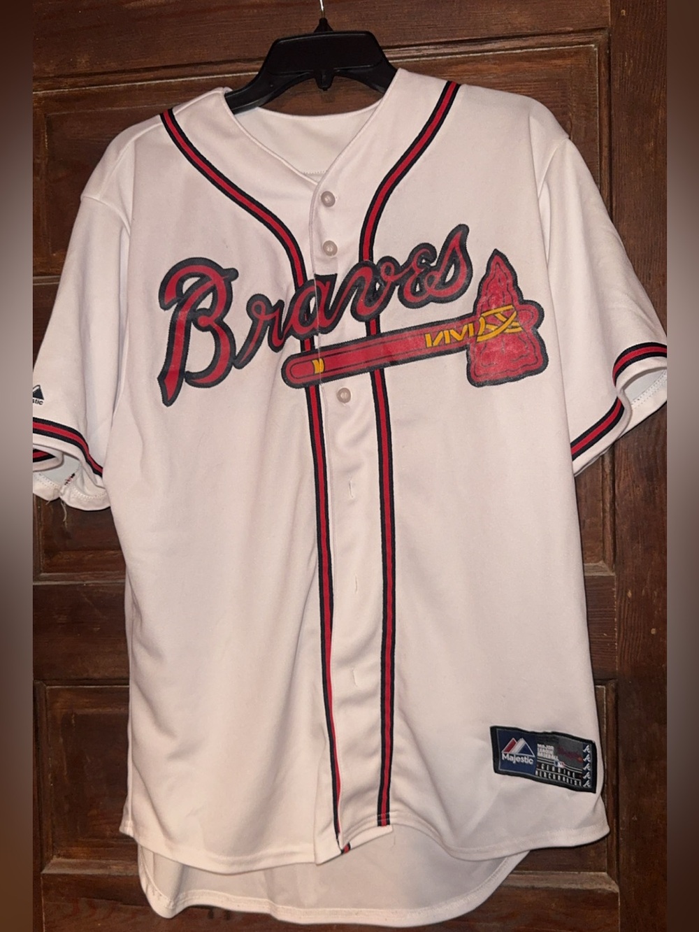 Men's Atlanta Braves Majestic White Home Cool Base Team Jersey